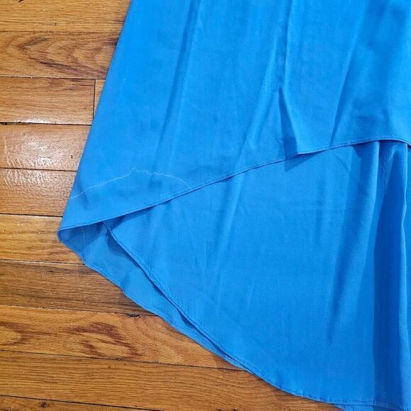 Alice + Olivia Silk Maxi Dress Keyhole Blue Size XS - Picture 5 of 6